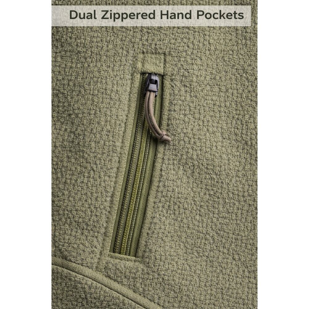 The North Face Men’s XL Green Fleece Vest Full Zip Outdoor Hiking Pockets - Picture 6 of 8